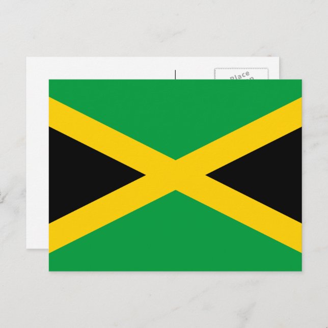 Jamaican Flag, Flag of Jamaica Postcard (Front/Back)