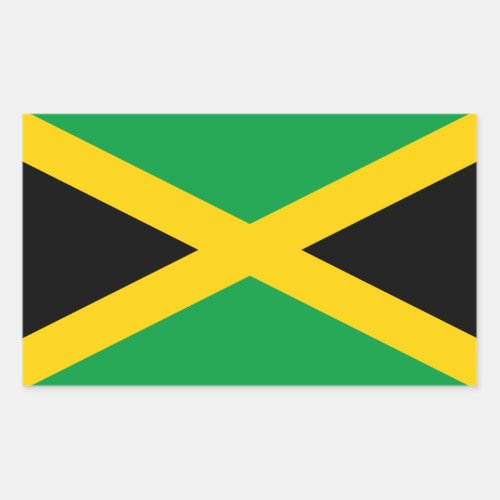 Jamaican Flag Flag of Jamaica Rectangular Sticker