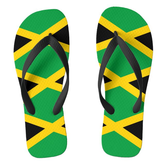 Jamaican flag flip flops (Footbed)