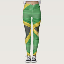 Jamaican Flag Green Yoga Pants