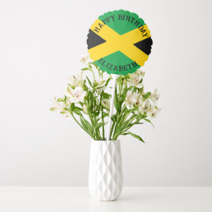 Jamaican Flag Happy Birthday Party Balloon