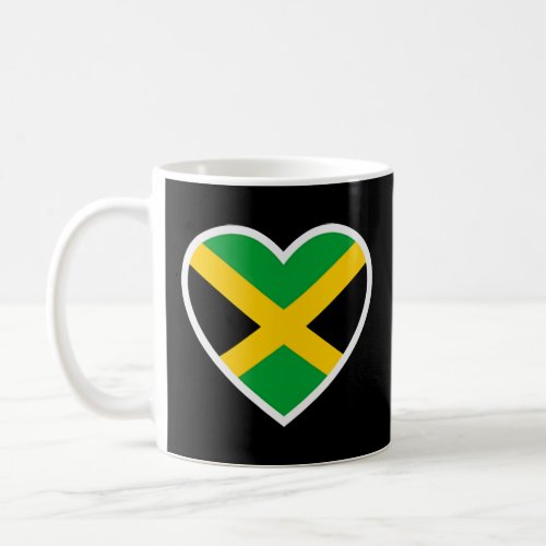 Jamaican Flag Heart Love Jamaica  Women Men Kids  Coffee Mug