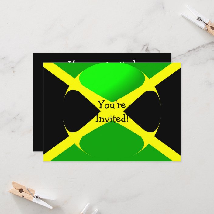 Jamaican Flag Invitation