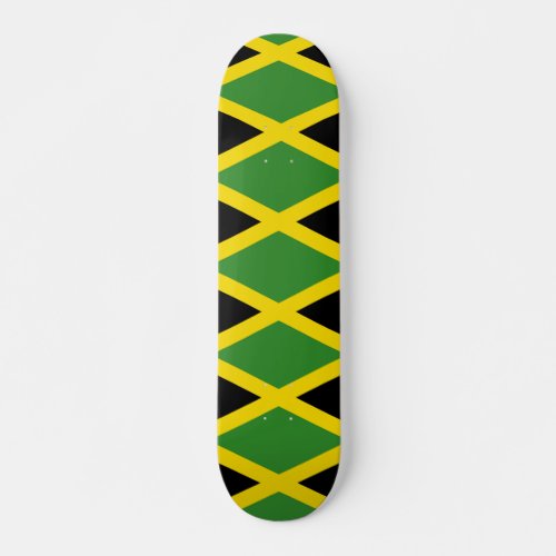 Jamaican Flag Jamaica Colors Geometric Pattern Skateboard