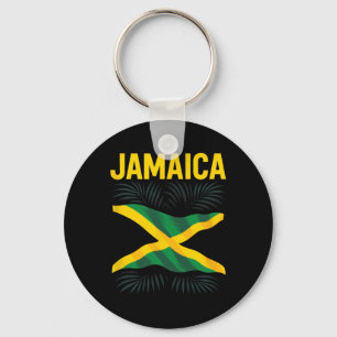 Jamaican Flag Jamaica Souvenir Travel Vacation Keychain