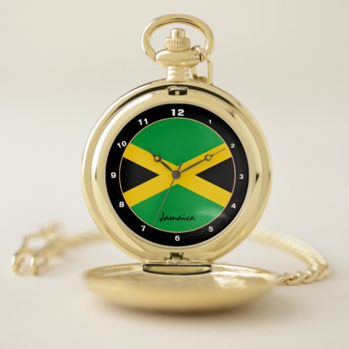 Jamaican Flag  Jamaica trendy fashion design Pocket Watch
