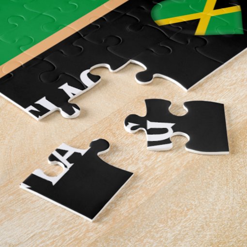 Jamaican Flag & Jamaican country / Jamaica Jigsaw Puzzle Zazzle