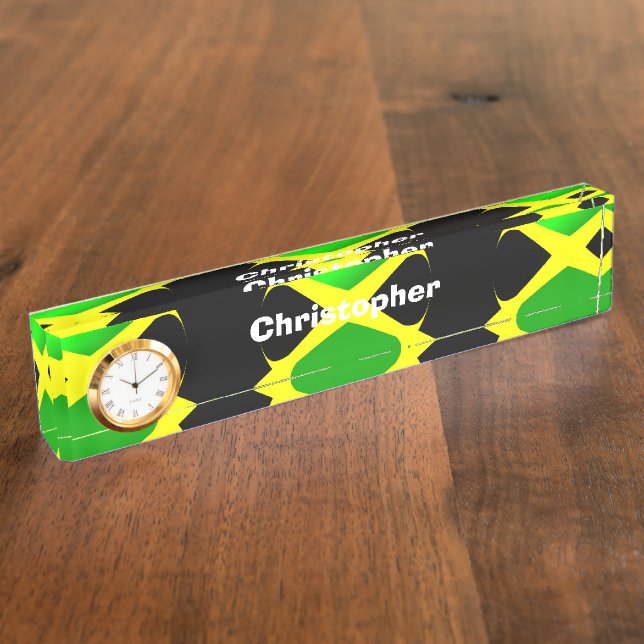 Jamaican Flag Name Plate (Side)