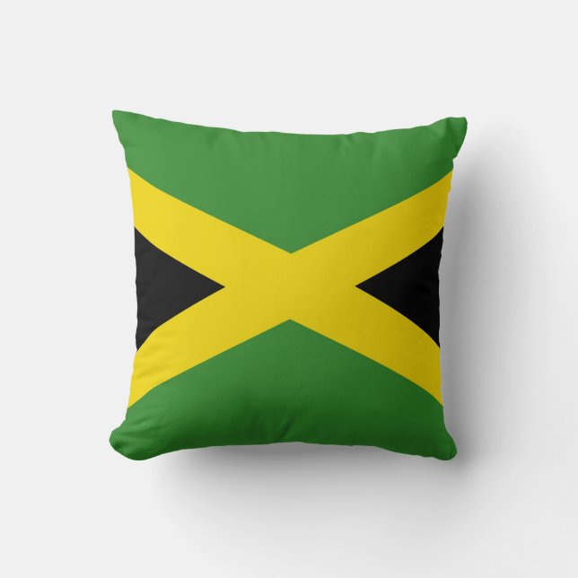 Jamaican Flag on American MoJo Pillow (Front)