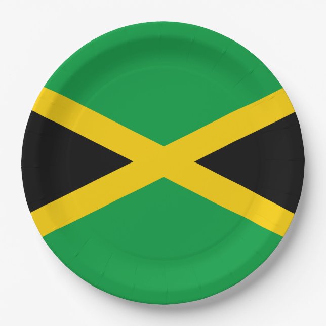 Jamaican Flag Paper Plates (Front)