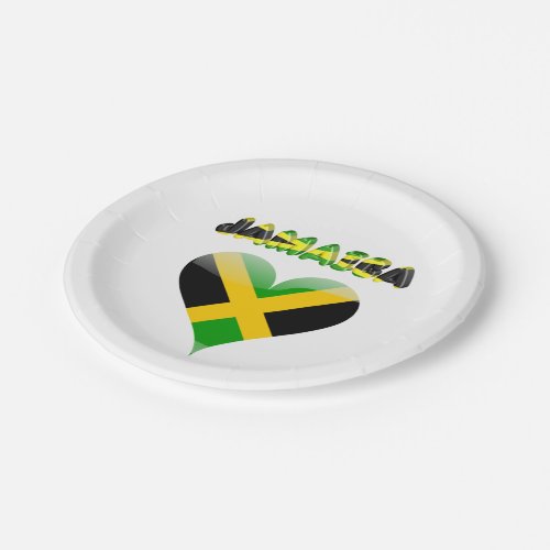 Jamaican flag paper plates