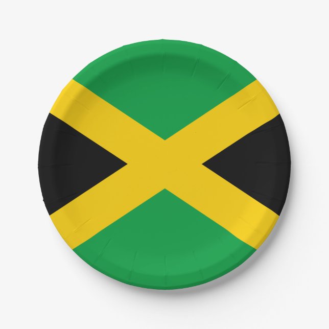 Jamaican Flag Paper Plates (Front)