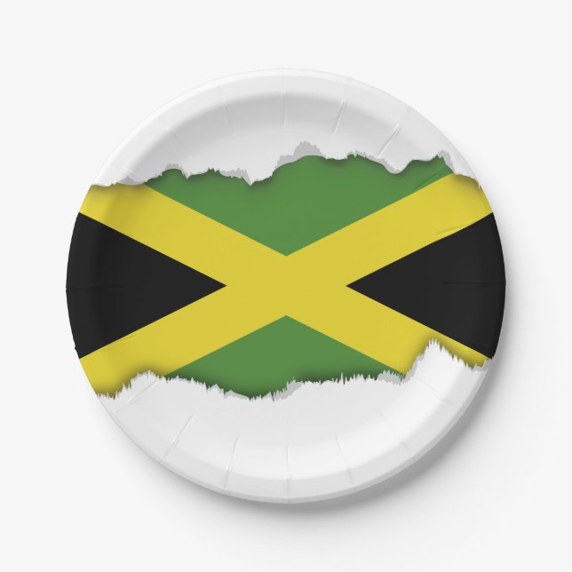 Jamaican Flag Paper Plates (Front)