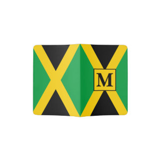Jamaican Flag Patriotic Monogram Passport Holder