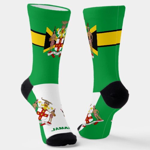 Jamaican Flag Patriotic Sustainable Jamaica Socks
