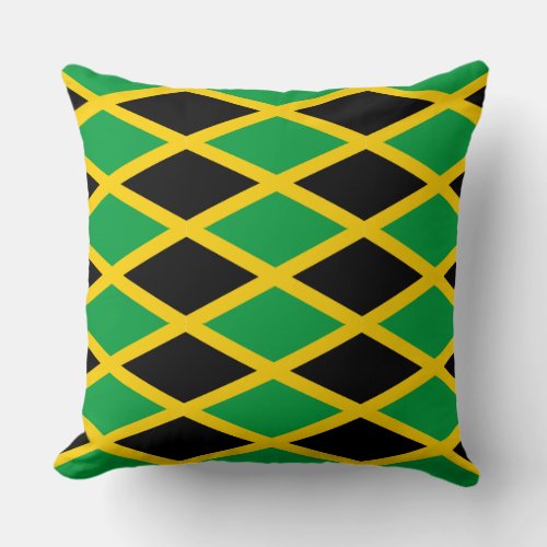 Jamaican flag pattern pillow