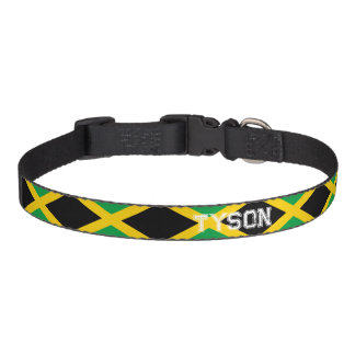 Jamaican Flag Patterned Pet Collar