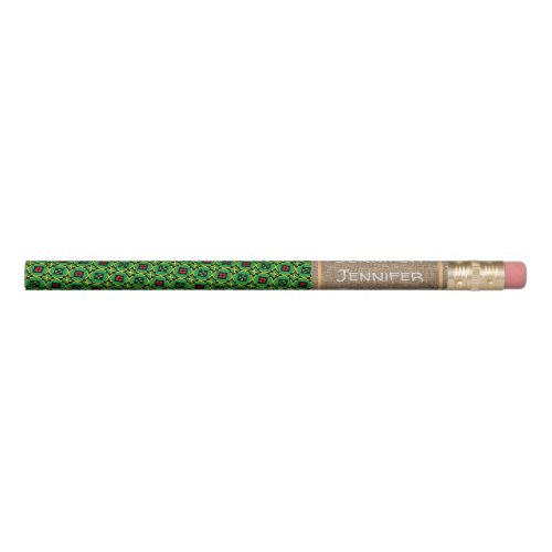 Jamaican Flag Pencil  cute Jamaica pattern  Name