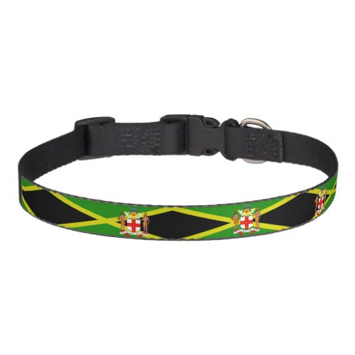 Jamaican flag pet collar