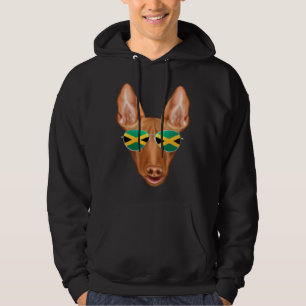 Jamaican Flag Pharaoh Hound Dog Jamaica Pocket Hoodie