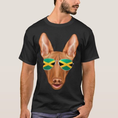 Jamaican Flag Pharaoh Hound Dog Jamaica Pocket T-Shirt