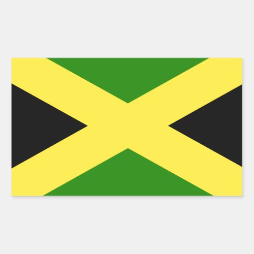 Jamaican Flag Rectangular Sticker