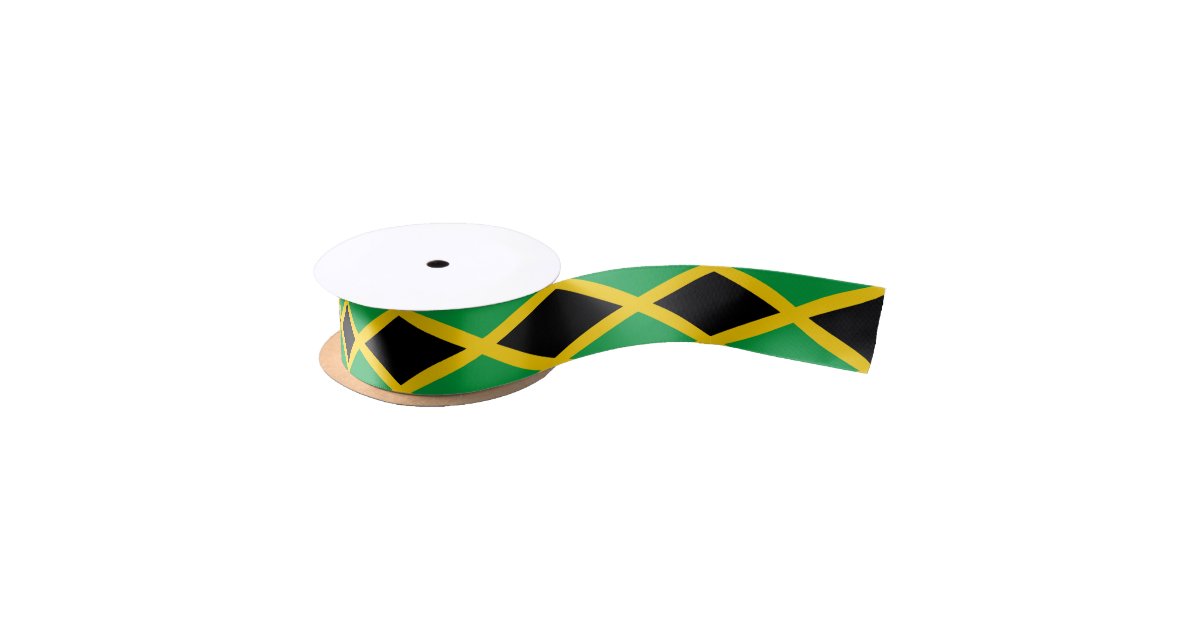 Jamaican flag ribbon Zazzle