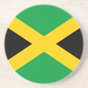 Jamaican Flag Sandstone Coaster