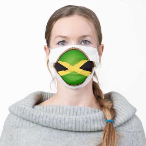 Jamaican Flag Seal Adult Cloth Face Mask