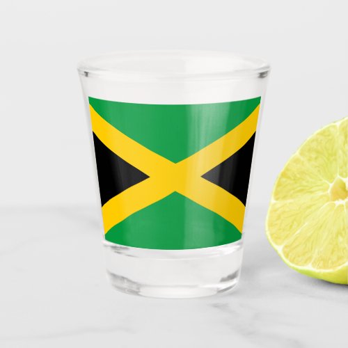 Jamaican flag shot glass