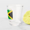 Jamaica Flag Shot Glass - Colorful Glass Shot Glass With Jamaican Flag Design
