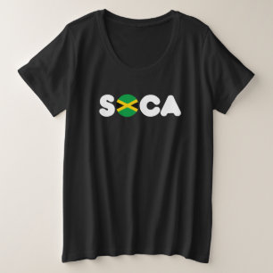 Jamaican Flag Soca Plus Size T-Shirt