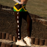 Jamaican Flag Sports Leggings<br><div class="desc">Jamaican Flag Sports Leggings. Perfect for athletes,  runners,  or anybody that is a fan of Jamaican Culture.  Green,  yellow,  and black with the word Jamaica down the side.</div>