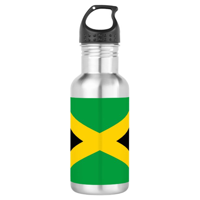 Jamaican Flag Stainless Steel Water Bottle (Front)