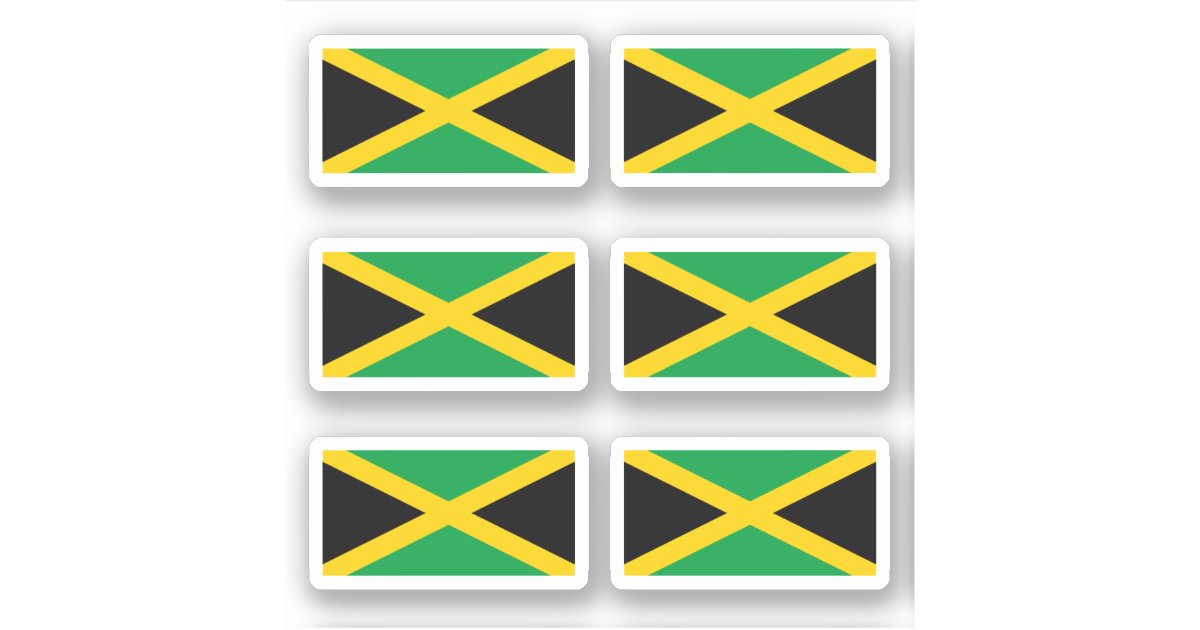 Jamaican flag sticker Zazzle