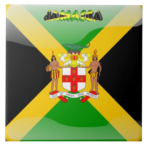 Jamaican flag tile