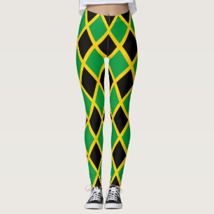Jamaican Flag tiled Leggings