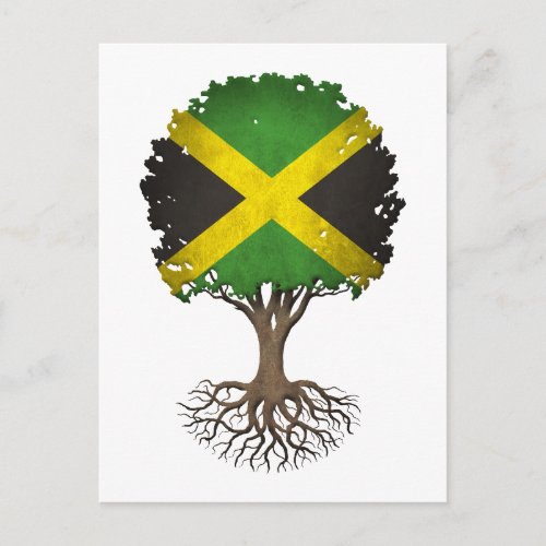 Jamaican Flag Tree of Life Customizable Postcard