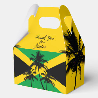 Jamaican Flag Tropical Thank You Favor Boxes