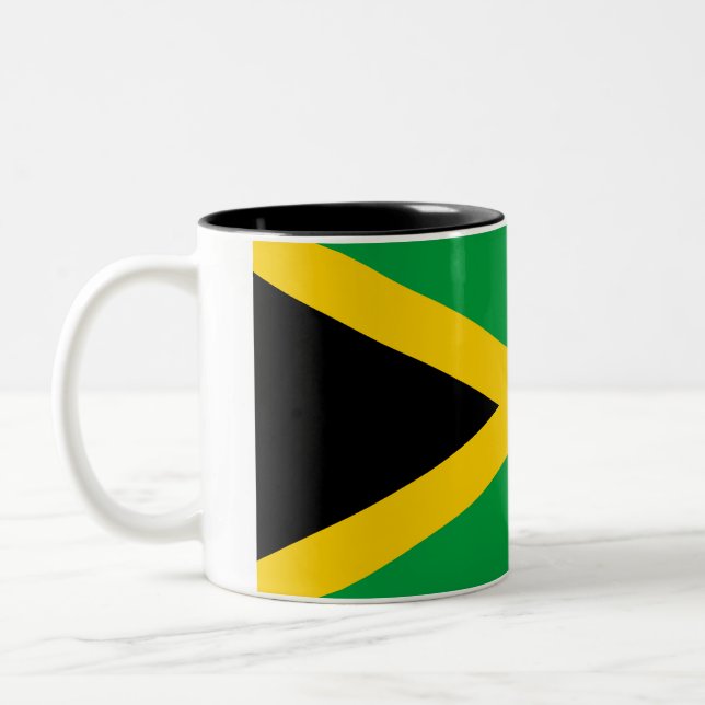 Jamaican Flag Two-Tone Coffee Mug (Left)