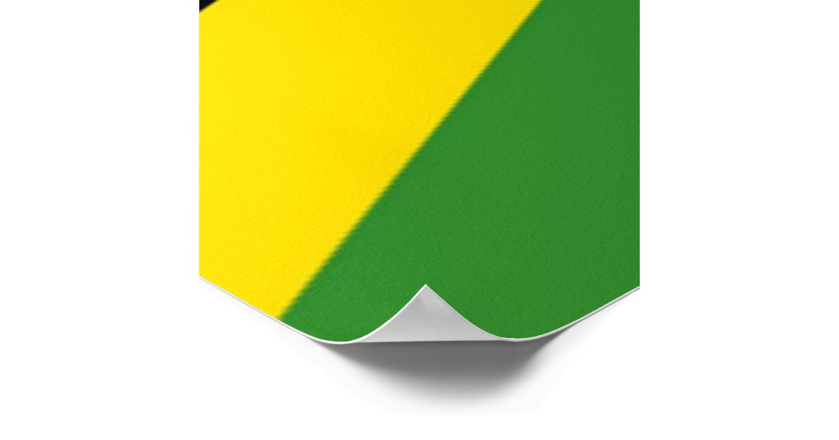 Jamaican Flag with Jamaica Word World Flags Poster | Zazzle