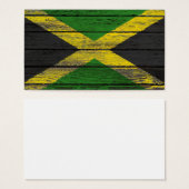 Jamaican Flag with Rough Wood Grain Effect (Front & Back)