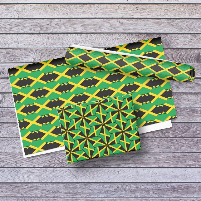 Jamaican Flag Wrapping Paper Flat Sheet Set of 3 (Creator Uploaded)
