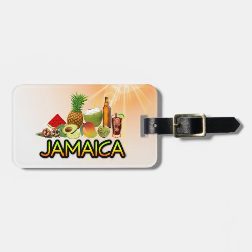 Jamaican food luggage tag