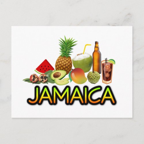 Jamaican food postcard