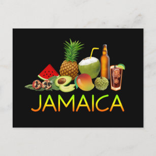 Jamaican food postcard