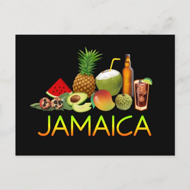 Jamaican food postcard (Front)