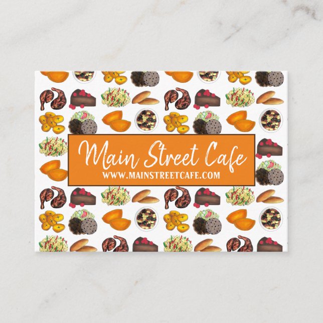 Jamaican Foods Caribbean Cuisine Restaurant Chef Business Card (Front)