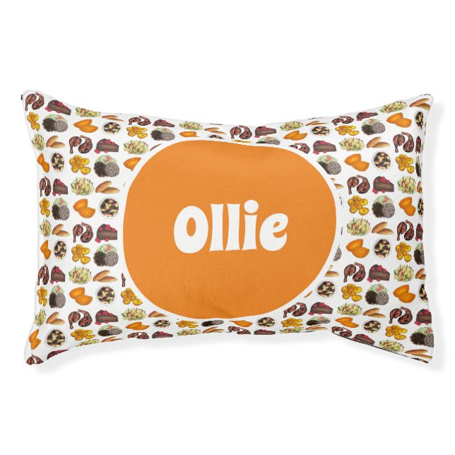 Jamaican Foods Caribbean Island Cuisine Print Pet Bed (Front)