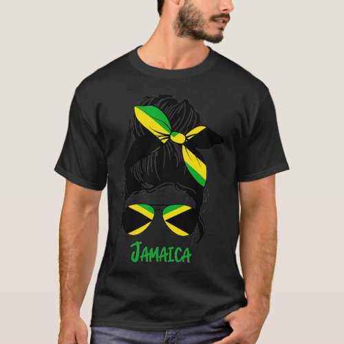 Jamaican Girl Jamaica girl Jamaica woman flag  T_Shirt